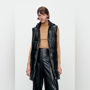 Zara Faux Leather Vest